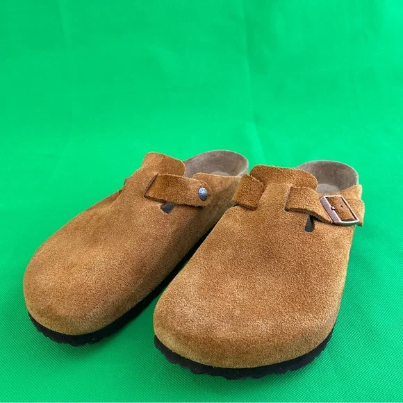 Birkenstock’s Boston soft footbed mink suede clogs Size 43 Men's 10 - Picture 1 of 16